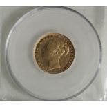 Sovereign 1884S, St George, short tail, Sydney Mint, Australia, S.3858E, VF, slabbed CGS UK 45.