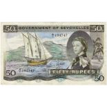 Seychelles 50 Rupees P17e (1st August 1973), A/1 194747, famous 'SEX' note, nice original aVF/VF
