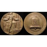 Olympic Games, Berlin 1936 Participation Medal, bronze d.69mm, edge: 'GUSS H. NOAK BERLIN', EF