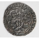 Edward IV Second Reign 1471-1483, silver groat, London Mint, mm. Heraldic Cinquefoil 1480-1483, rose