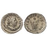 Philip I silver antoninianus, Rome Mint 247 AD. Rev: 'P M TRP IIII COS II P P' Felicitas standing