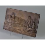 Romanian Commemorative Plaque, bronze 94mm: Bucharest Chamber of Commerice 1868-1908 by Resch, EF,