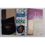 Olympic Games 1948 - selection of items of a Great Britain Official, inc scrap album of cuttings