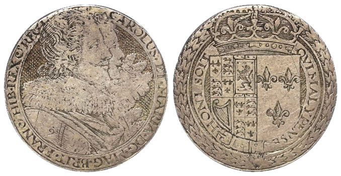Silver gaming token by Simon De Passe, a London based Dutchman, a Royal Family portrait engraver,