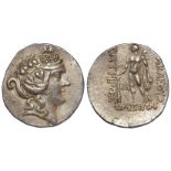 Ancient Greek, Thrace Thasos silver tetradrachm, after 148 BC. Obv: Head of young Dionysos
