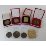 Czechoslovakia (8) Socialist era commemorative medals, plaques and academic awards, bronze and