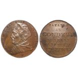 Suffolk, Ipswich, 18th. century copper, Conder penny, 1796, obverse:- Bust of Cardinal Wolsey,