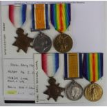 1915 Star Casualty Trios to the Cansdale brothers - 8819 Pte F Cansdale Worc Regt (Sjt on pair)