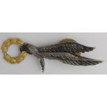 Badge - Polish WW2 Parachute Jump Wings in silver & gilt metal the badge is in excellent condition