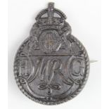 Badge - M.R.H.G. Badge - probably a WW2 badge - looks Government or military badge. Has