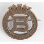 Badge - Princess Beatrice bronze Central Depot badge - WW1 Hospital related.