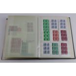 GB - green stockbook of Machin Cylinder Blocks approx 106 items. Good range inc a small number of