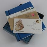 GB - small collection of 1960's Presentation Packs and a few FDC's in a blue binder. Normal mix