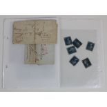 GB - small selection of QV material inc 2d blues, postal history stamped unstamped (qty)