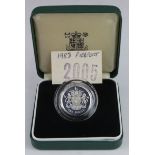 One Pound Silver Proof Piedfort 1983, nFDC, cased without cert (as issued), some toning. (Phillips