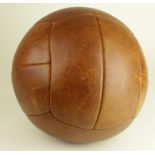 Vintage Medicine Ball, leather, c1960's. Good condition. (Buyer collects)