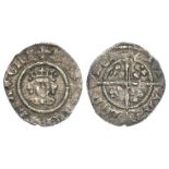 Henry VI First Reign 1422-1461, silver halfpenny, London, Leaf-Pellet Issue 1445-1454, leaf on