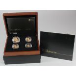 Four coin set 2013 (£2, Sovereign, Half Sovereign & Quarter Sovereign) FDC boxed as issued