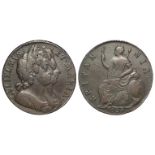 Halfpenny 1694, S.3452, nVF, light pitting (Phillips Collection)