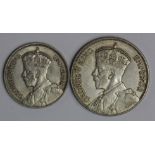 Southern Rhodesia (2): Two Shillings 1932 VF, and Shilling 1932 VF-GVF