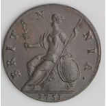 Halfpenny 1751 GVF (Phillips Collection)