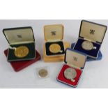 Royal Mint Commemorative Medals (8) Prince of Wales Investiture 1969 and Silver Jubilee 1977,