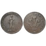 Token, 19thC : Non-local Penny 1813 'To Facilitate Trade', reverse featuring Justice on pedestal