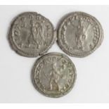 Caracalla silver denarii, RSC III, 150, reverse:- Mars in military dress striding left, holding