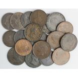 GB Farthings (19) mixed grade, noted: Charles II copper pattern 1665 Fine, 1730 GF, 1806 VF, 1830