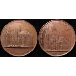 German Commemorative Medal, copper d.50mm: Cologne Cathedral 1842 by Drentwett Dir Kammerer, EF,