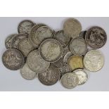 Australia Silver Coins (29) Edward VII to George VI, mixed grade.