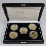 Britannia 2006 Golden Silhouette Collection (5 coins) Britannia £2 Silver Proofs with gold plated