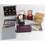 GB Proof Sets, Unc Sets, Presentation Packs and Cased Coins & Medals (26) mostly Royal Mint, 1970s