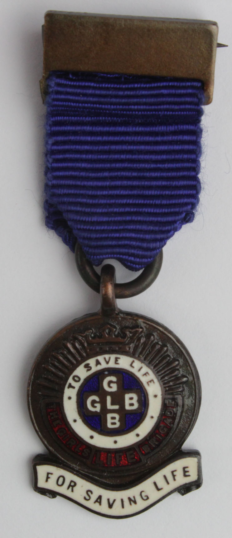 For Saving Life - The Girl's Life Saving bronze & enamel medal (not presented)