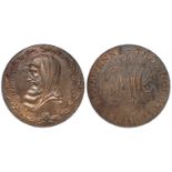 Welsh 18thC Token : Anglesey 'Druid Head' Halfpenny 1790, pattern with bust similar to Cornish