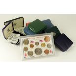 Assortment of mainly World / GB boxed silver proofs to include Jersey & Guernsey Two-coin piedfort