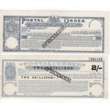 Postal Orders (2), Queen Victoria, 1st issue Half Crown and 2nd issue 2 Shillings issued 1881 &