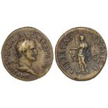 Galba sestertius, Rome Mint October 68 A.D., reverse reads:- LIBERTAS PVBLICA S C, Libertas standing