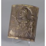 Romanian Exhibition Plaque, bronze 70x57mm: Romanian General Exposition 1906, signed R. CIZEK and