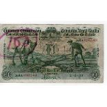 Ireland Republic 1 Pound dated 2nd May 1939, The Royal Bank of Ireland 'Ploughman' issue, 26RA