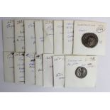 Constantinian Period bronze minors [16], sold with old packets and including 4 x London Mint,