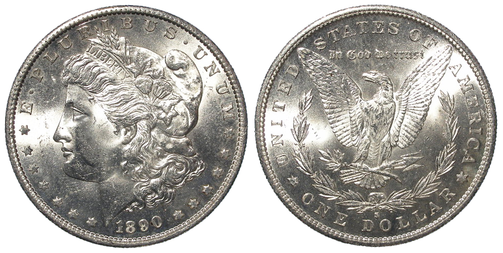USA Morgan Silver Dollar 1890S, BU
