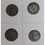 Canada Tokens (4) of Halifax, Nova Scotia : John A. Barry Halfpenny 1815 small bust nVF, Black