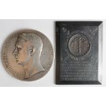 Dutch Medal & Plaque: Unmarked silver 65mm Prince Henrik Music Prize for Picolo to J.A.E. Schouten