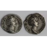 Diva Faustina Senior, silver denarius, reverse:- Ceres, Sear 4591, VF a ditto, reverse:- Ceres but