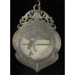 Attractive, engraved, silver bowling medal - reads on the back "Lyle Medal. Spittalfield & Caputh