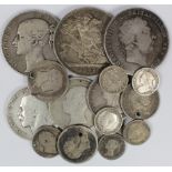 GB Silver Coins (16) 19th-20thC mixed grade, a few holed.