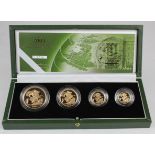 Four coin set 2003 (£5, £2, Sovereign & Half Sovereign) FDC boxed as issued