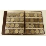 USA Morgan Silver Dollars (51), a collection in a Harco album, noted: 1889S EF, 1890CC cleaned