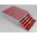 An assortment of mainly pre decimal GB in five Lindner trays, inlcudes pre47/20 silver